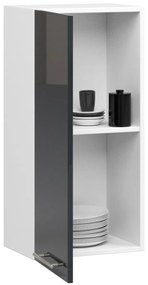 Závěsná kuchyňská skříňka Olivie W 40 cm grafit/bílá