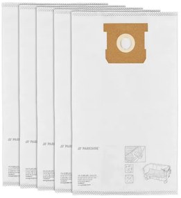 Parkside®  Aku vysávač na mokré a suché vysávanie – bez akumulátora + Filtračné vrecká z netkanej textílie do vysávača, 5 kusov  (800010633)