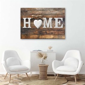 Gario Obraz na plátne Nápis Home na pozadí dosiek v štýle vintage Rozmery: 60 x 40 cm