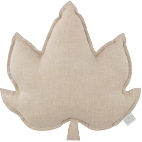 Cotton &amp; Sweets Ľanový vankúš javorový list prírodná 43×43 cm