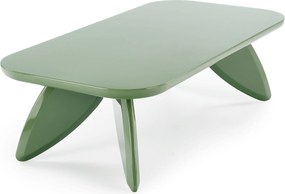 Zelený obdĺžnikový konferenčný stolík Lumis 120 cm