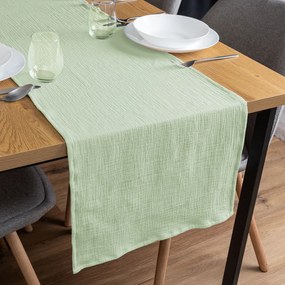 Biante Mušelínový behúň na stôl MSN-067 Pastelovo pistáciový 20x180 cm