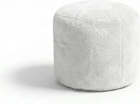 Sablio Taburetka Circle SOFTY - Cloud White - 38x48 cm