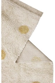 Okrovožltý krémový prateľný ručne tkaný bavlnený detský koberec 120x160 cm Hippy Dots Honey – Lorena Canals