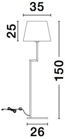 Dizajnová stojaca lampa Flex