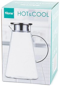 4Home Sklenený džbán s viečkom Jug Hot&Cool, 1,8 l