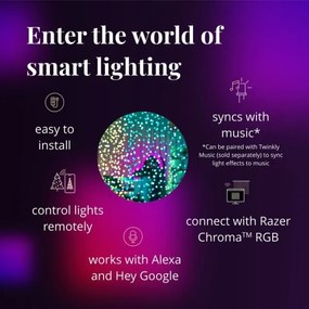 Twinkly TWW210SPP-TEU - LED RGB Vonkajší vianočný záves 210xLED 6,1m IP44 Wi-Fi