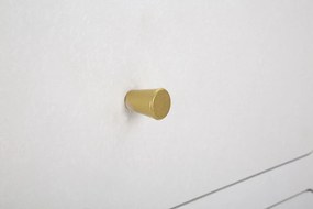Nočný stolík Venus 60 cm biely/zlatý