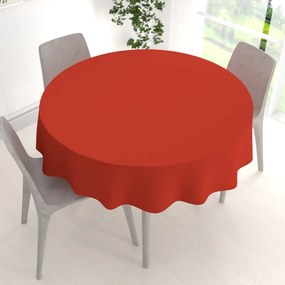 Biante Dekoračný okrúhly obrus Rongo RG-088 Tehlovo červený Ø 100 cm