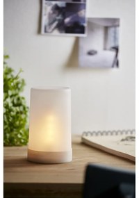 Biela LED vonkajšia svetelná dekorácia Star Trading Candle Flame, výška 14,5 cm