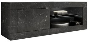 TV stolík Basic mramor sivá/antracit
