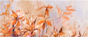 Obraz - Maľované kvety (120x50 cm)