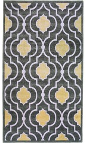 Žlto-sivý prateľný koberec 80x50 cm - Vitaus