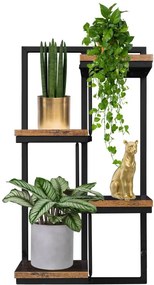 Nástenný stojan na kvety HAGART RUSTIC čierny