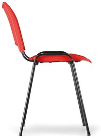 Plastová stolička SMART, chrómované nohy, čierna