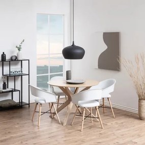 DUNCAN jedálenský okrúhly stôl Hnedá