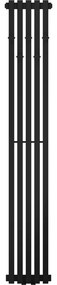 Mexen, Mexen Flux dekoratívny kúpeľňový radiátor 1500 x 240 mm, 450 W, čierny - W127-1500-240-00-70