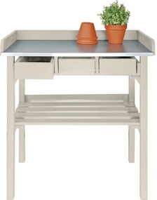 Biely antik drevený záhradný presádzací stôl Farm - 78*38*82 cm