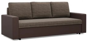 Trojmiestna rozkladacia sedačka LUNA hnedá / cappuccino