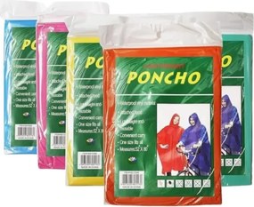 Kapesní pláštěnka ve stylu ponča - Zelená