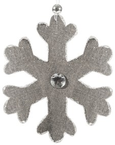VIANOČNÁ DEKORÁCIA ALAN 01 SADA 12KS 16 CM STRIEBORNÁ