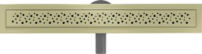 Mexen Flat 360° M12 sprchový žľab 70 cm, zlatá matná, 1A21070-40