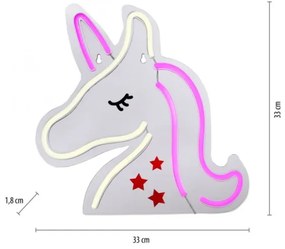 JUST LIGHT. 85025-70 - LED Neónová nástenná dekorácia NEON LED/6,5W/5V jednorožec