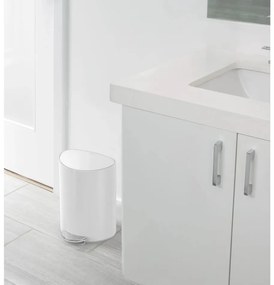 Simplehuman Pedálový odpadkový kôš 6 l, polokrúhly, biela oceľ, plast