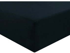 Posteľná plachta jersey čierna - 200x200cm