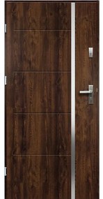 Dvere vchodové IRIS PS5 90L ořech