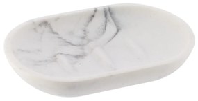 Miska na mydlo Everist Marble, biela