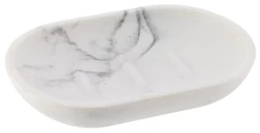 Miska na mydlo Everist Marble, biela