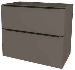 Mereo, Mereo Mailo, kúpeľňová skrinka 101 cm, čierne madlo, Multidecor, Lávovo sivá, MER-CN592SBLAS1