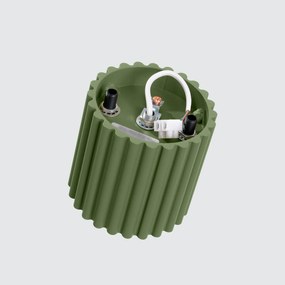 Stropné svietidlo Aura, 1x olivovo zelené hliníkové tienidlo, (10 cm)