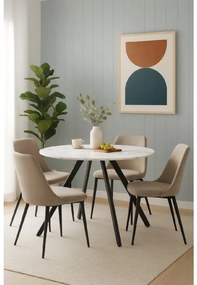 Noela Okrúhly jedálenský stôl v dekore bieleho mramoru GYRUS 120