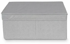 Compactor Skladací úložný kartónový box Wos, 30 x 43 x 19 cm, sivá, S