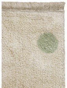 Kaki krémový prateľný ručne tkaný bavlnený detský koberec 120x160 cm Hippy Dots Olive – Lorena Canals