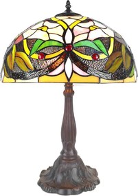 Stolná lampa Tiffany Cream Fayme - 41*58 cm E27/max 2*40W