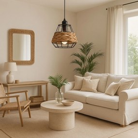 Toolight - Stropné svietidlo E27 60W APP989-1CP, hnedá-čierna, OSW-01047