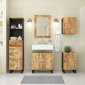 5-dielna súprava kúpeľňového nábytku mangovníkové drevo 3200645
