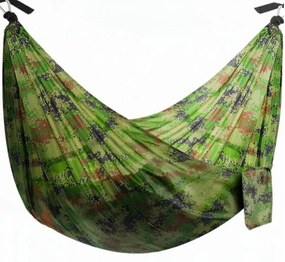 Turistická hamaka s moskytiérou SANTIAGO 260x140 cm, zelená