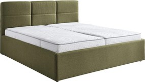 Posteľ Domango 180x200 cm, olivovo zelená látka