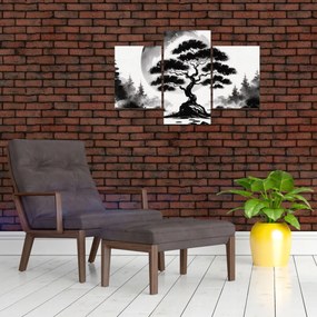 Obraz – Čiernobiela bonsai (90x60 cm)
