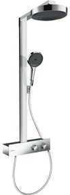 HANSGROHE Rainfinity Showerpipe EcoSmart nástenný sprchový systém s termostatom ShowerTablet 350, horná sprcha 1jet priemer 250 mm, ručná sprcha 3jet, chróm, 28742000