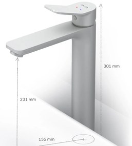 Umývadlová batéria AM.PM X-Joy FXA92033 vysoká, biela