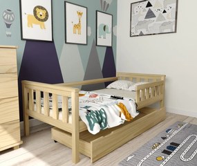 Detská posteľ z masívu borovice FRANK - 200x90 cm - prírodná