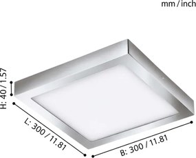 Eglo 33668-LED RGBW Stmievateľné kúpeľňové svietidlo FUEVA-C 21W/230V 30x30cm