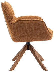 Oranžové čalúnené jedálenské kreslá v súprave 2 ks Marilla – Unique Furniture