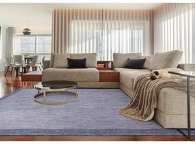 Tmavomodrý vlnený koberec 133x180 cm Linea – Agnella