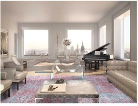 Diamond Carpets India, Ručne viazaný kusový koberec Diamond DC-JK 1 silver / pink, 305x425, ružová, chodba / predsieň